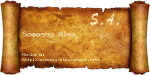 Somossy Alex névjegykártya