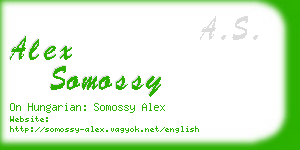 alex somossy business card